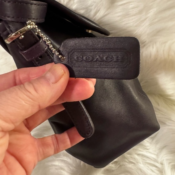 Coach Blackish Deep Purple Leather Women's Bag - Picture 2 of 10